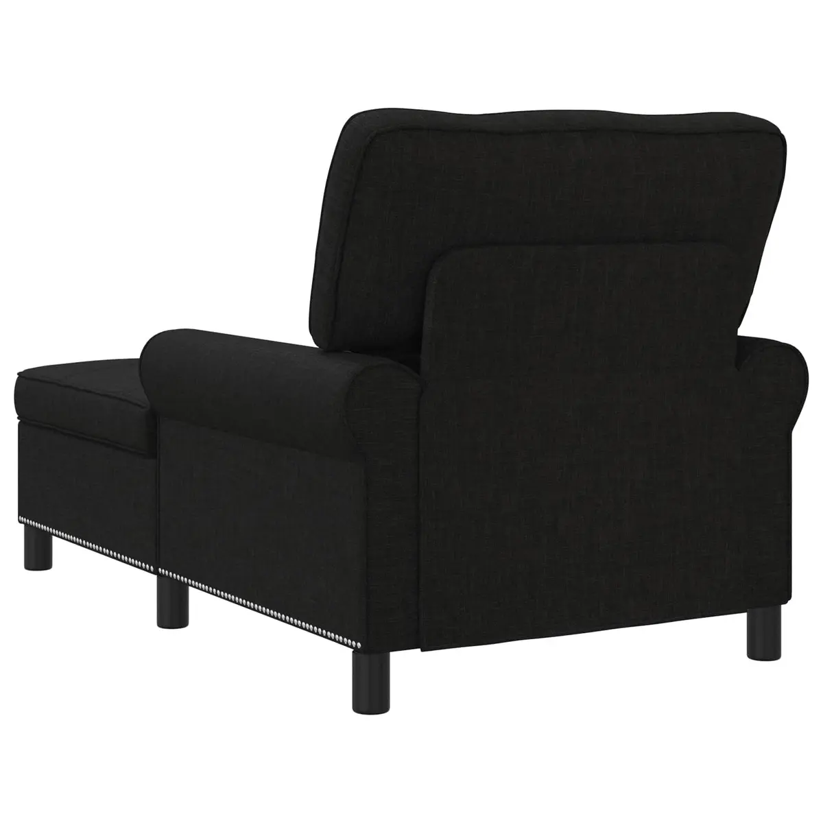 Lounge Chair with Cushion Black Chaise Modern Living Room Bedroom Furniture