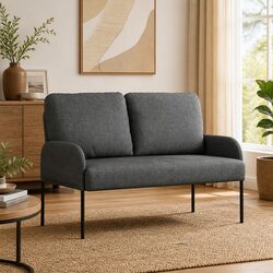 Modern Grey Sofa Specifications: 110cm Width, Solid Frame