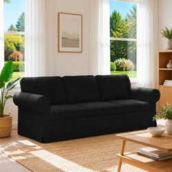 Dimensions of Black Modular Sectional Sofa: 215 x 82 x 80 cm