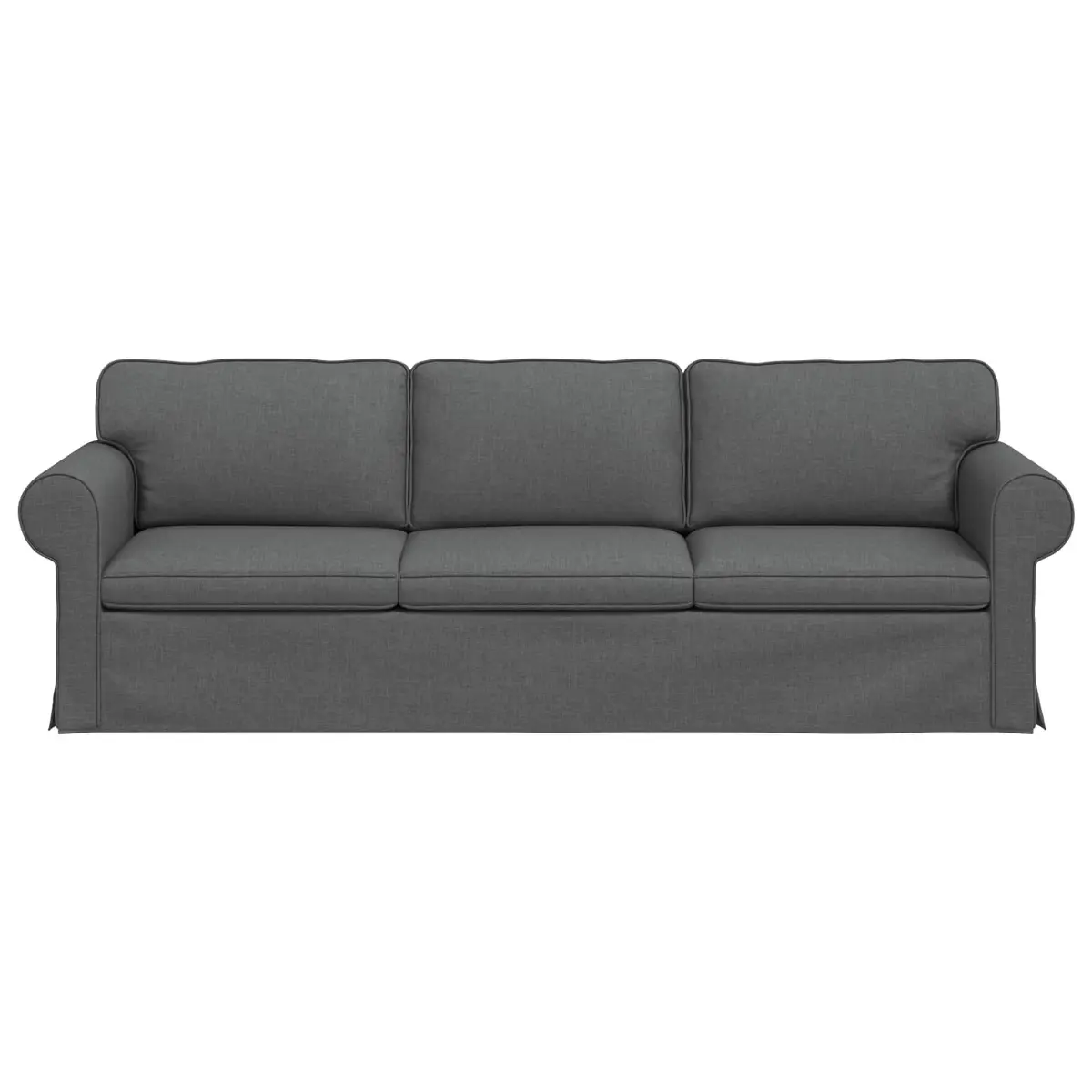 Modular Sofa Living Room Grey Fabric 245cm