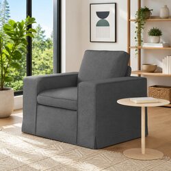 Grey Modular Sofa: 103 x 80 x 82 cm, Metal Frame, Foam Cushion