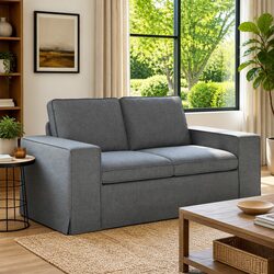 Dimensions and Features of Modern Grey Sofa 162x80x82cm