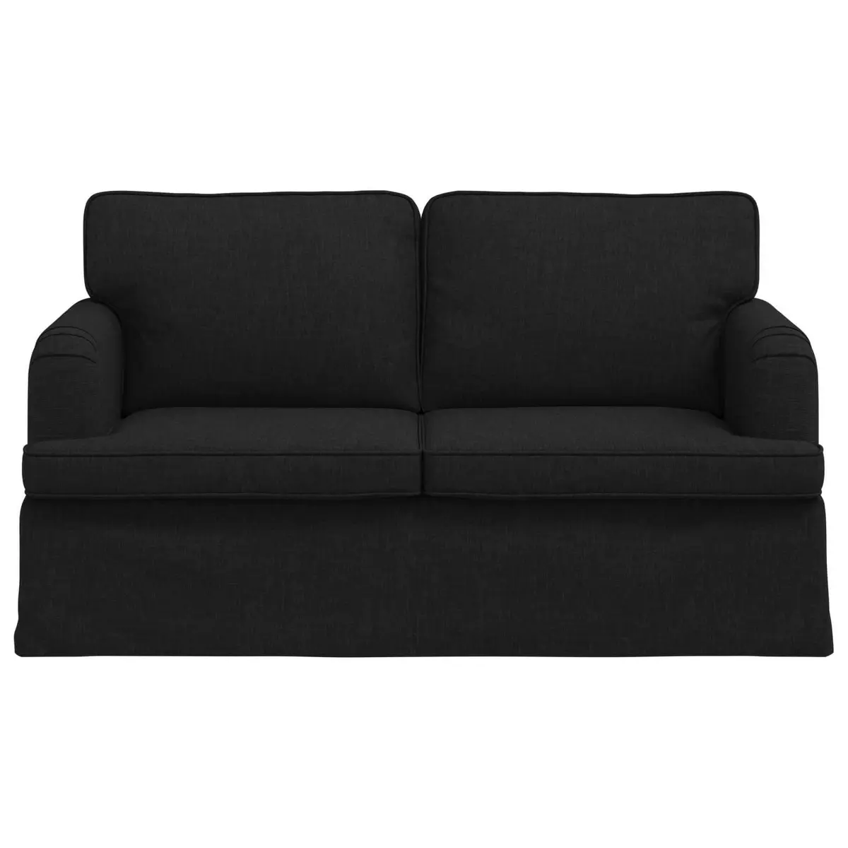 Sofa Black 144 x 80 x 85 cm Fabric Modern Lounge Seating Modular Furniture