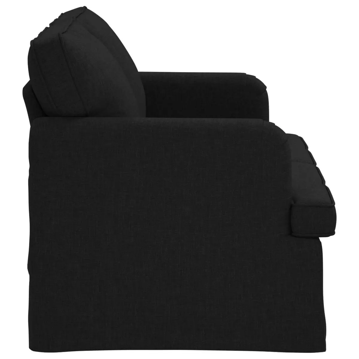 Sofa Black 144 x 80 x 85 cm Fabric Modern Lounge Seating Modular Furniture