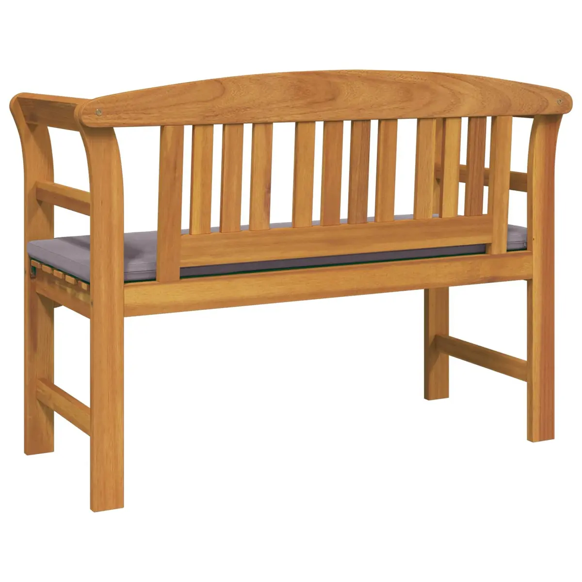 Outdoor Rose Bench Garden Patio Seating Hand-Carved Design Solid Wood