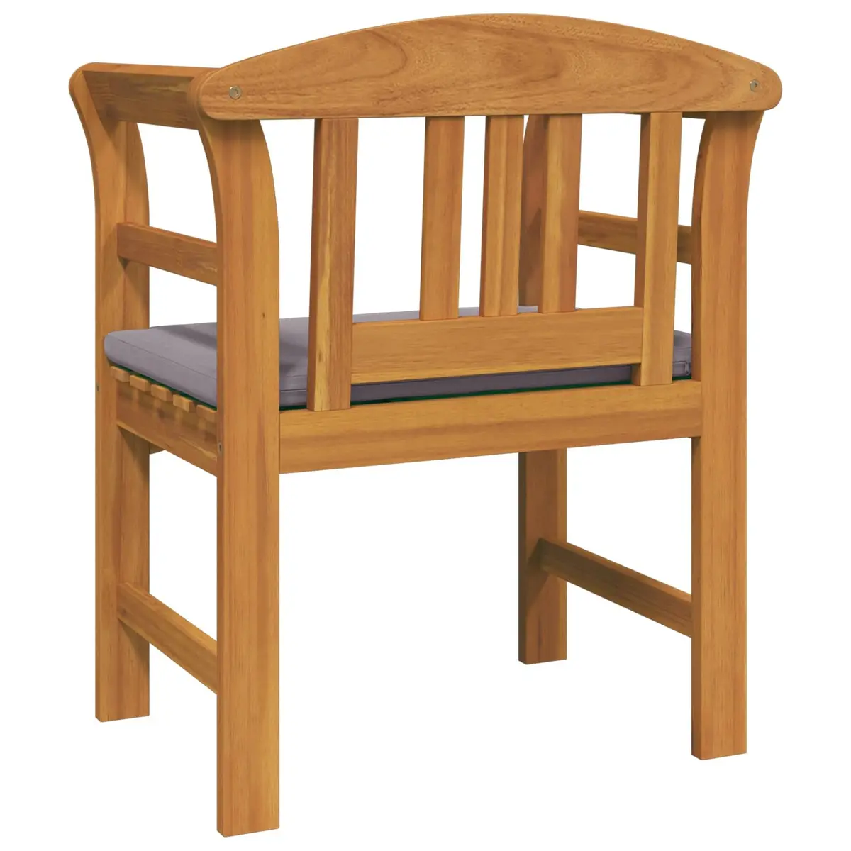 Outdoor Bench Garden Patio Solid Wood Curved Armrests 68.5 x 46 x 82.5 cm
