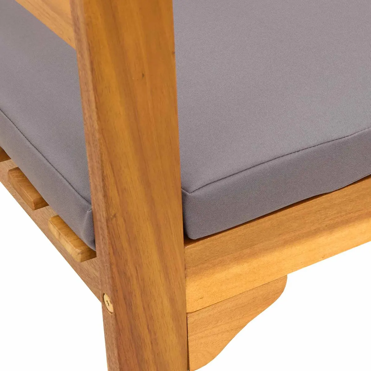 Outdoor Bench Garden Patio Solid Wood Curved Armrests 68.5 x 46 x 82.5 cm