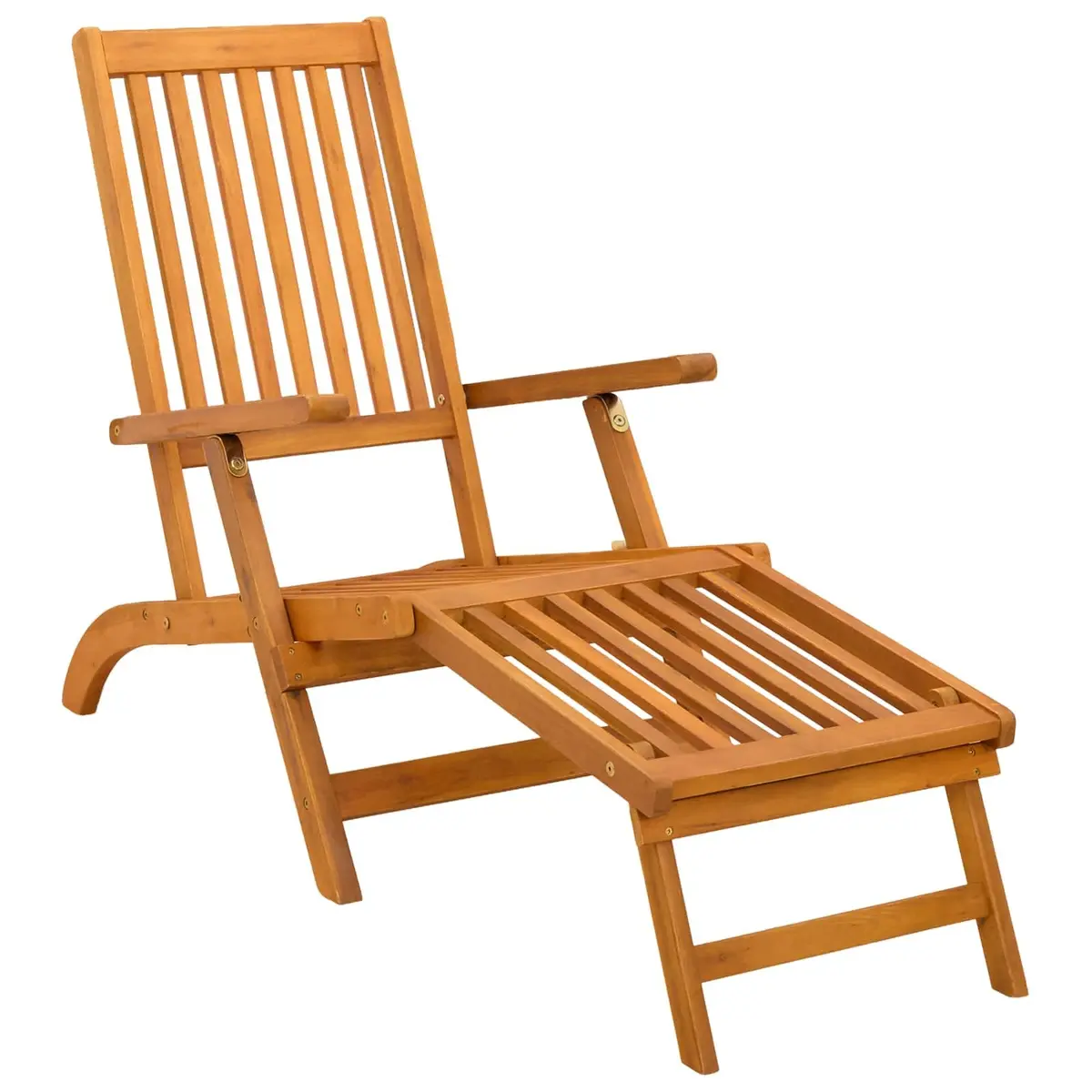 Solid Acacia Wood Sun Lounger
