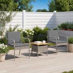 Garden Bistro Set: 3 Piece Grey Furniture Set Specifications