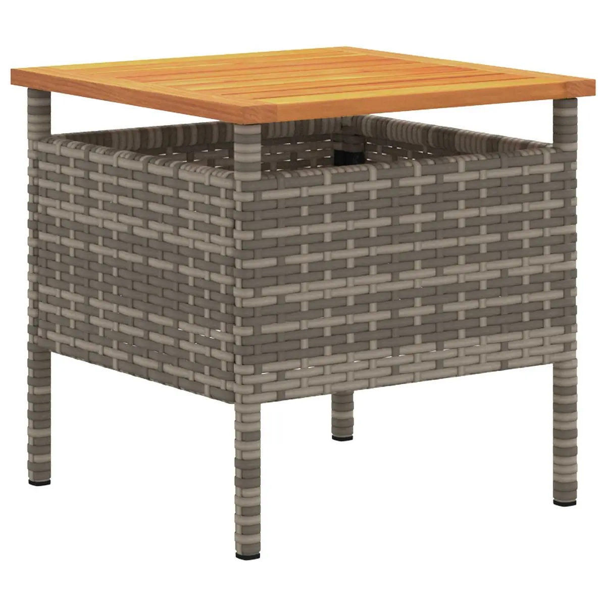 Garden Bistro Set Outdoor Furniture 3 Piece Grey Poly Rattan with Cushions