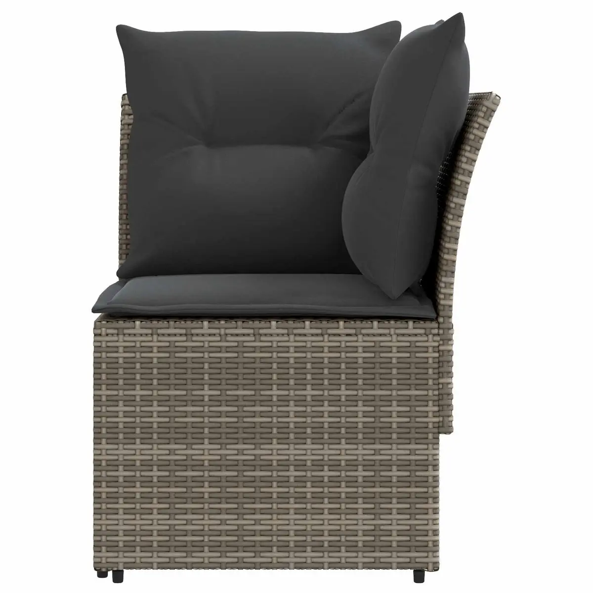 Outdoor Sectional Sofa Set 2-Piece Garden Armrest Corner Seating Modern Patio