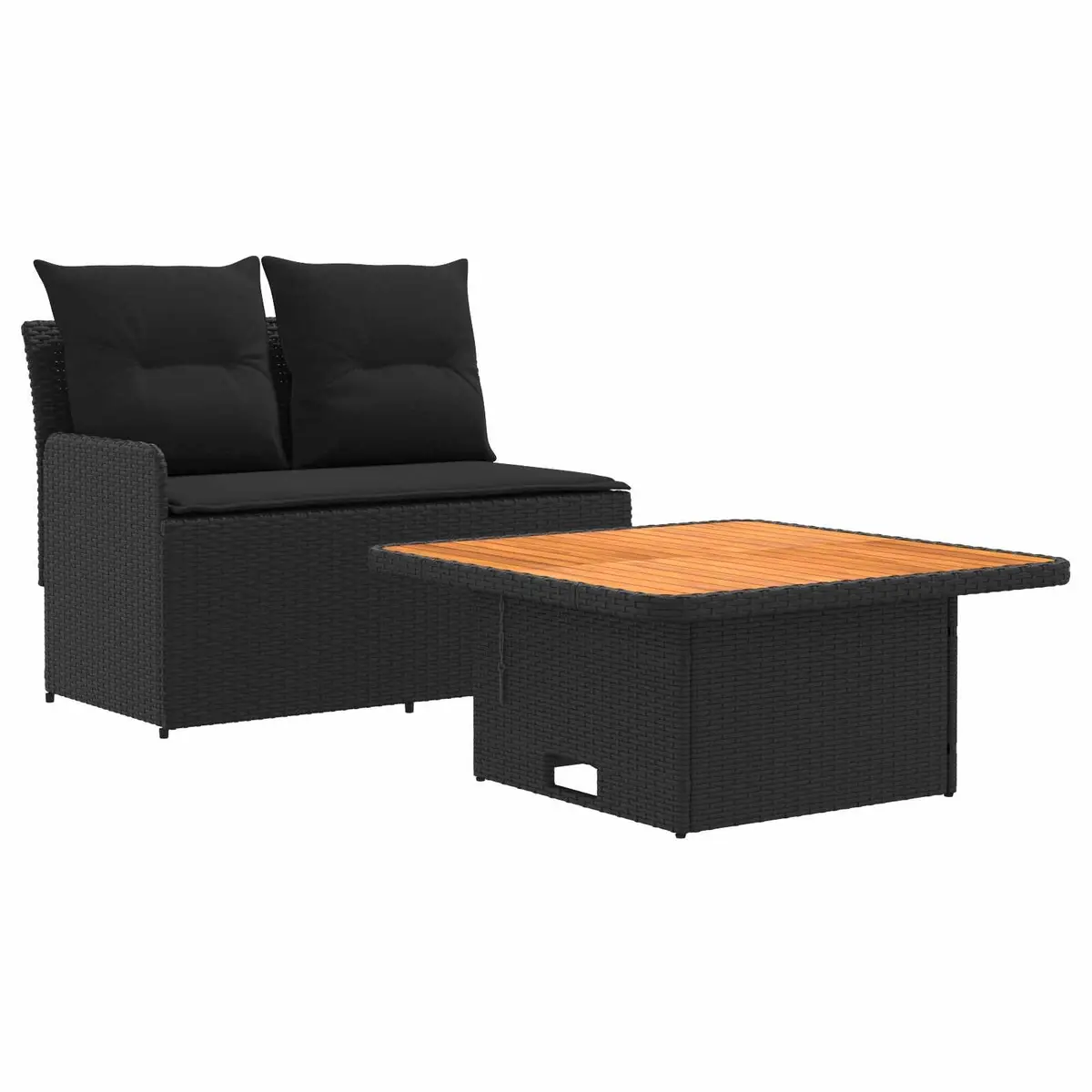 Outdoor Sectional Sofa with Adjustable Lift-Up Table