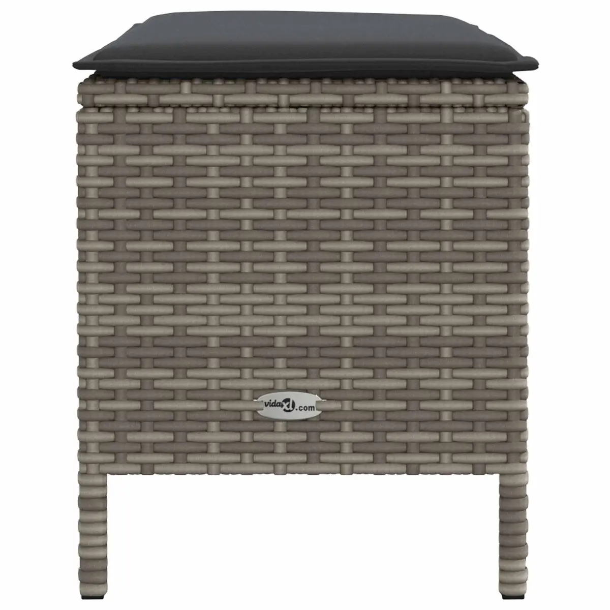 Footstool Ottoman Indoor Outdoor Garden Patio Grey 80 x 38 x 45 cm