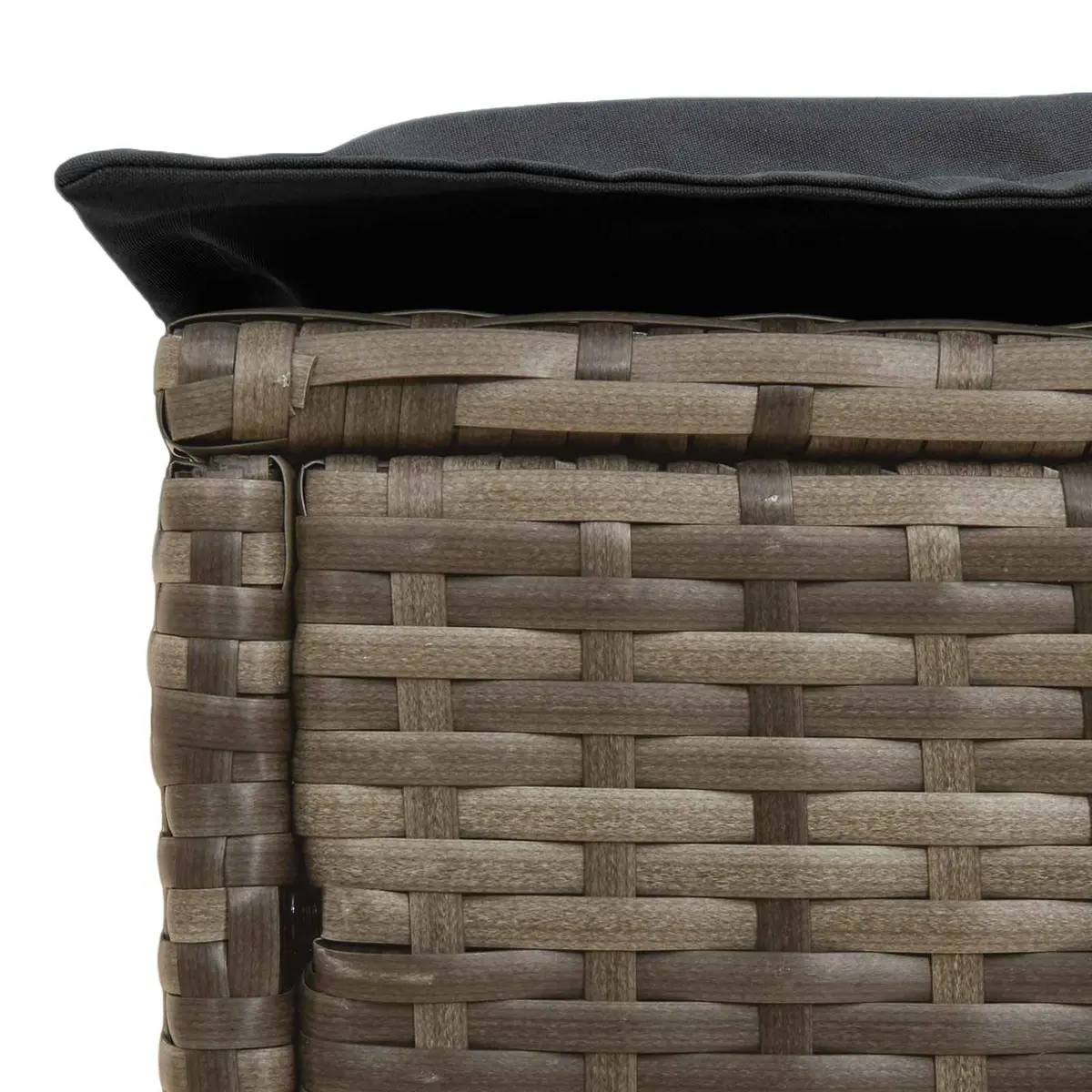 Footstool Ottoman Indoor Outdoor Garden Patio Grey 80 x 38 x 45 cm