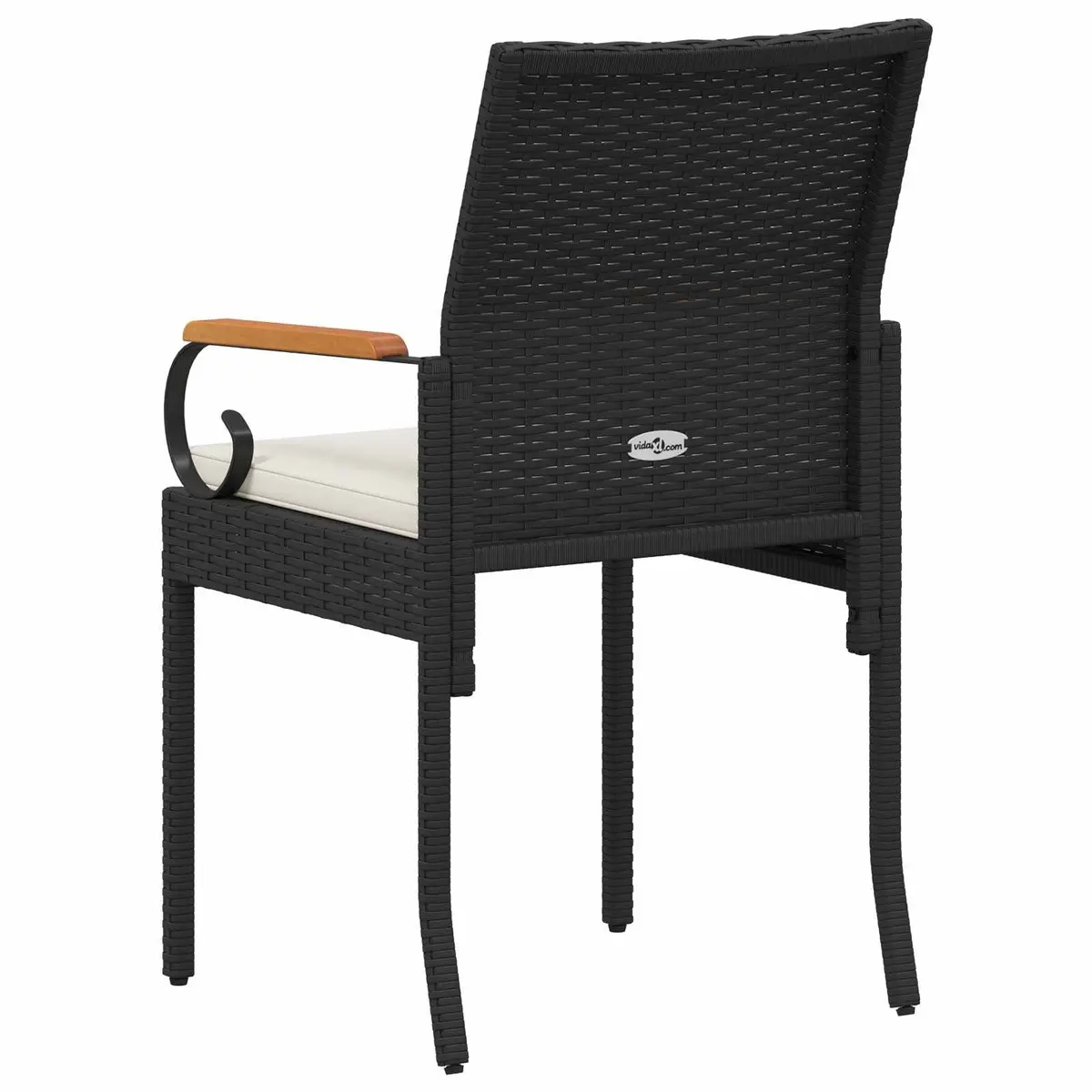 Outdoor Chairs Set of 4 Patio Garden Furniture Poly Rattan with Cushion