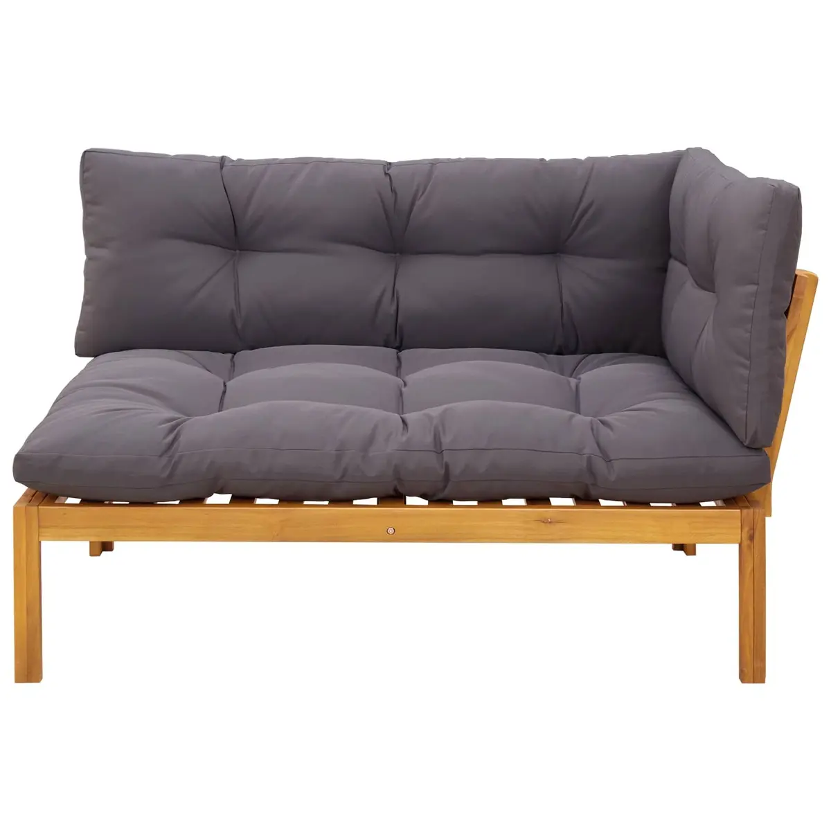 Corner Sofa Sectional with Solid Acacia Wood Construction