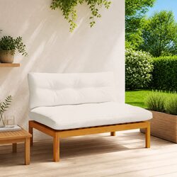 Acacia Wood Middle Sectional Sofa Unit Dimensions and Specs