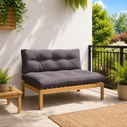 Outdoor Middle Sofa Unit - Acacia Wood with Cushion Included