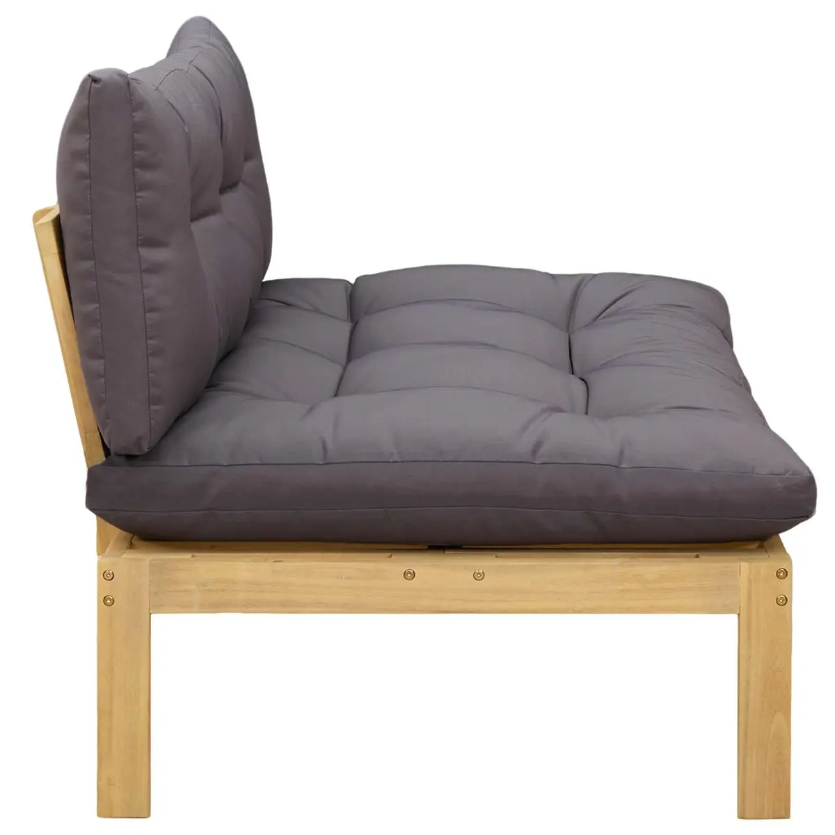 Outdoor Sectional Sofa Middle Unit Garden Seating Acacia Wood