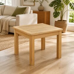 Coffee Table Dimensions: 45x45x36cm in Solid Acacia Wood