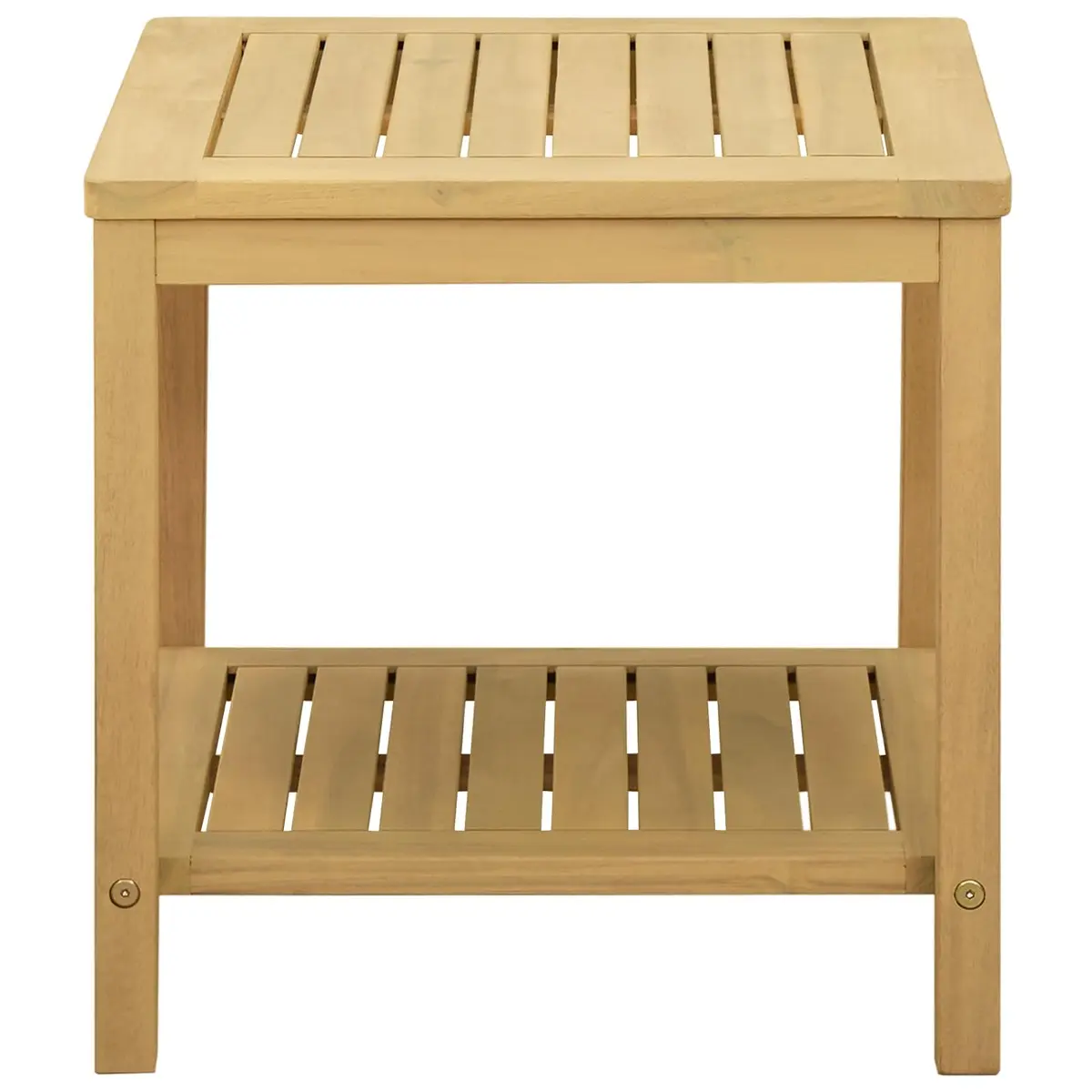 Solid Acacia Wood Side Table 45x45x45cm