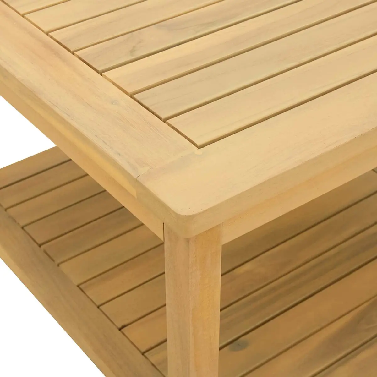 Solid Acacia Wood Side Table 45x45x45cm