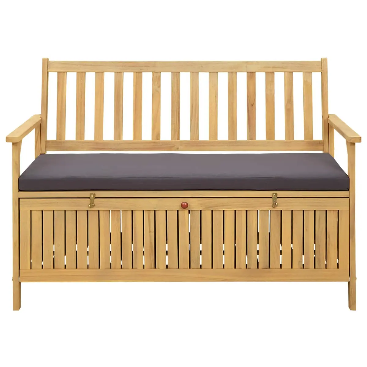 Outdoor Storage Bench 2-Seater 120x63x84cm Garden Patio Seat with Hidden