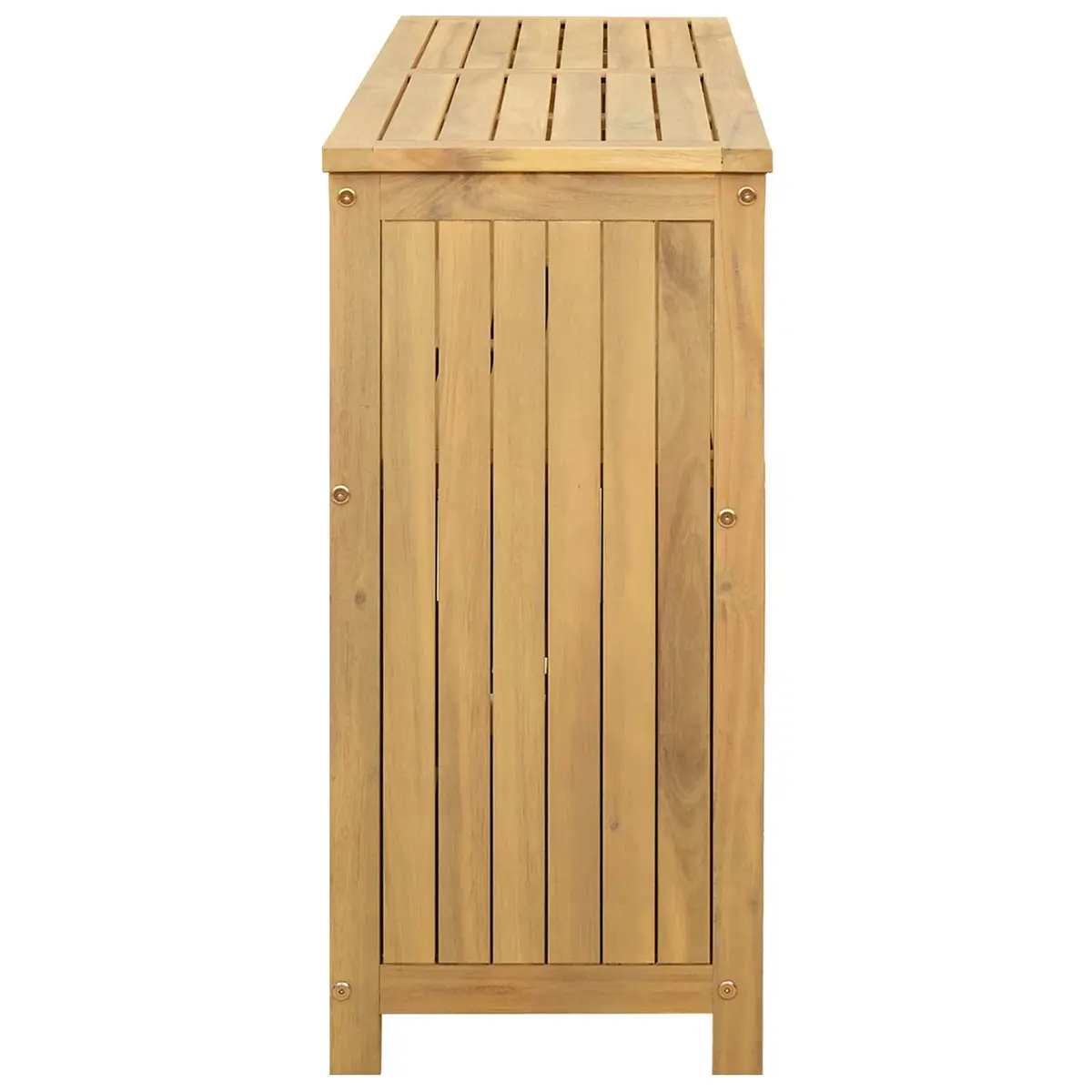 Garden Console Table with Storage Shelves Outdoor Indoor Furniture Light Acacia