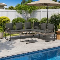 Specifications of the Grey Garden Sofa Set 2 Pieces