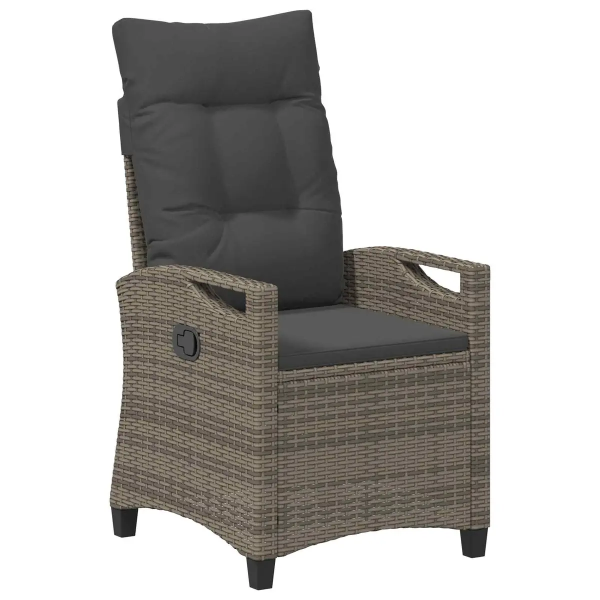 Reclining Grey Garden Chair with Table