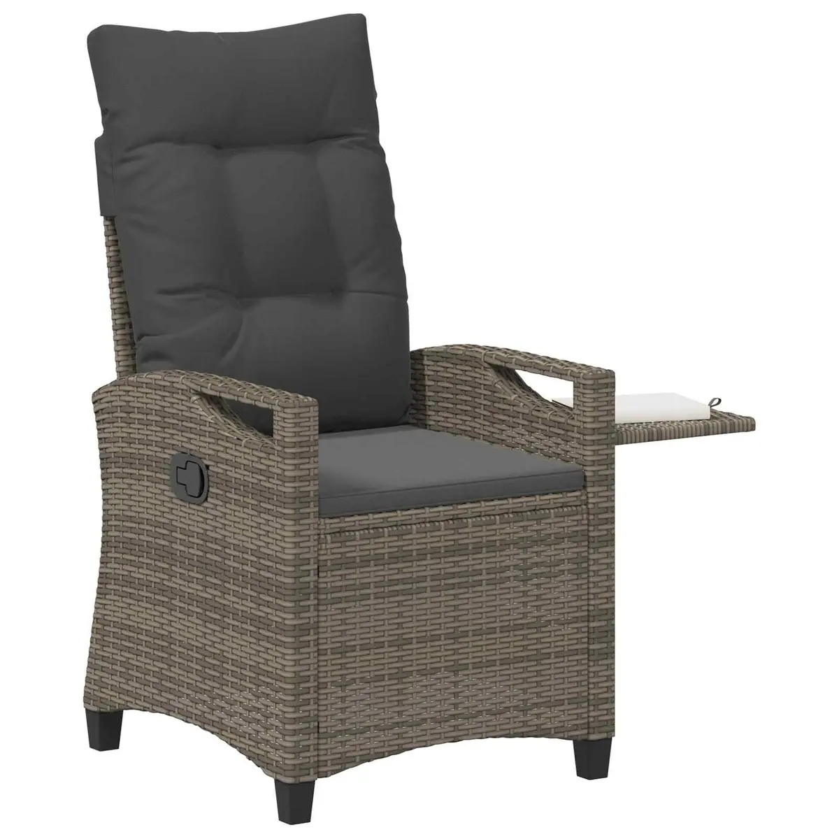 Reclining Grey Garden Chair with Table