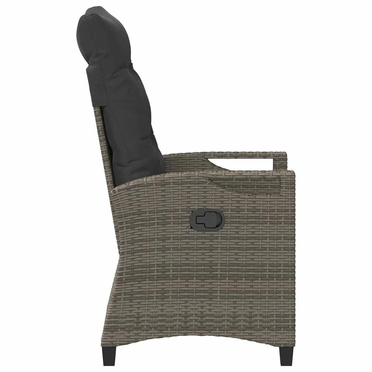 Reclining Grey Garden Chair with Table