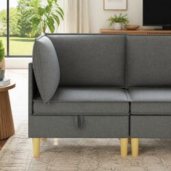 Specifications of Grey Corner Sofa Storage Ottoman