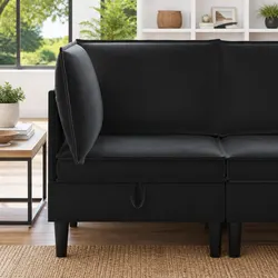 Black Velvet Sofa Dimensions and Features