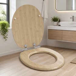 Specifications of Soft-Close Toilet Seat Brown MDF 44 x 38 cm