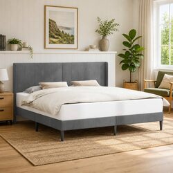 Specifications of Grey Velvet Bed Frame 180 x 200 cm