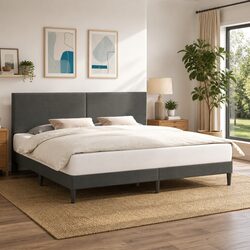 Specifications of Dark Grey Corduroy Bed Frame 180 x 200 cm