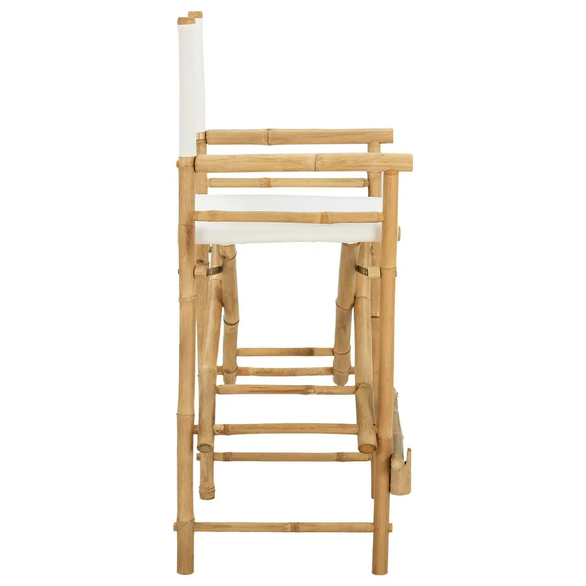 Folding Director's Chair Indoor Outdoor Set of 2 Natural Bamboo Brown