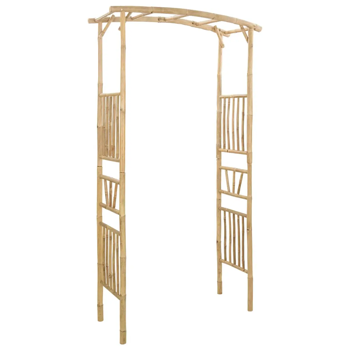 Garden Arch Bamboo Natural 110 x 40 x 205 cm Outdoor Structure Trellis Pergola