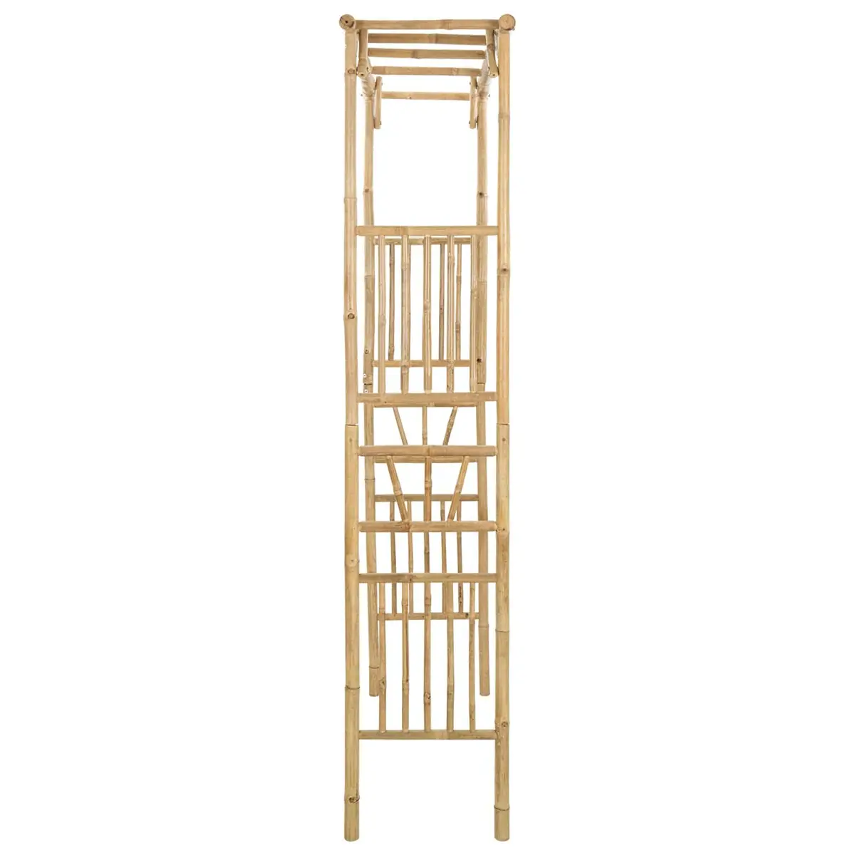 Garden Arch Bamboo Natural 110 x 40 x 205 cm Outdoor Structure Trellis Pergola