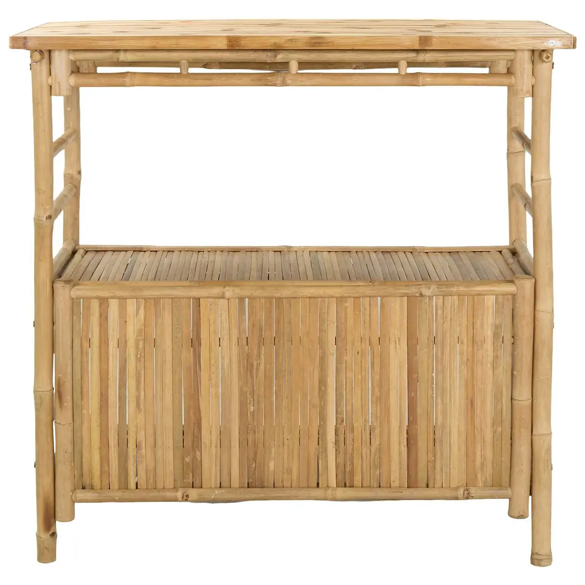 Outdoor Bar Table Bamboo Brown Modern Garden Patio 110 x 50 x 105 cm