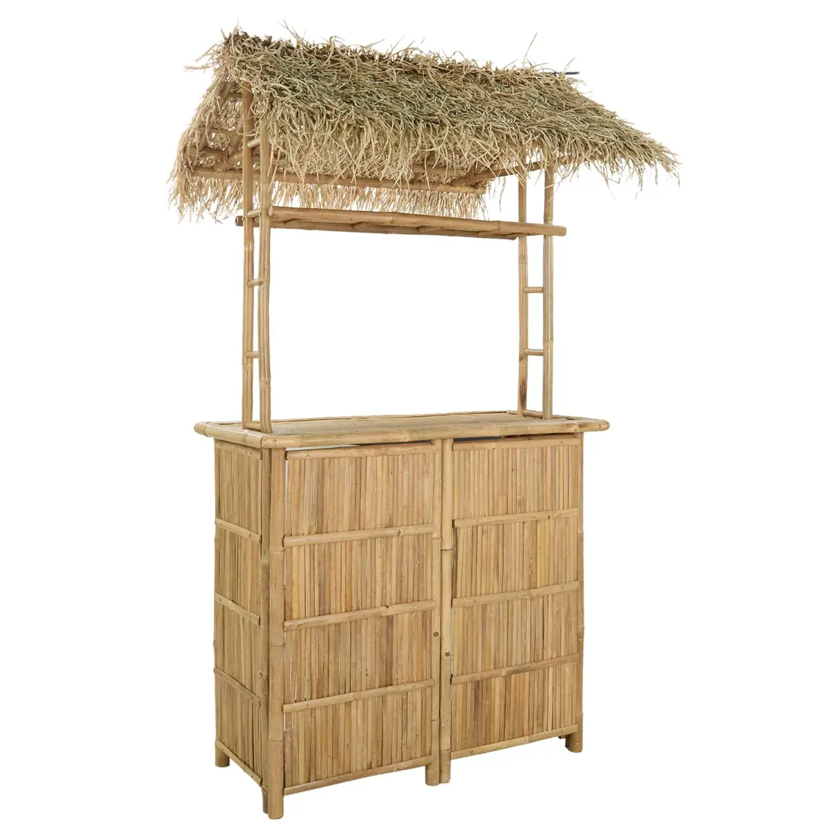 Outdoor Bar Table Bamboo Brown High Cocktail Furniture Patio Garden Backyard