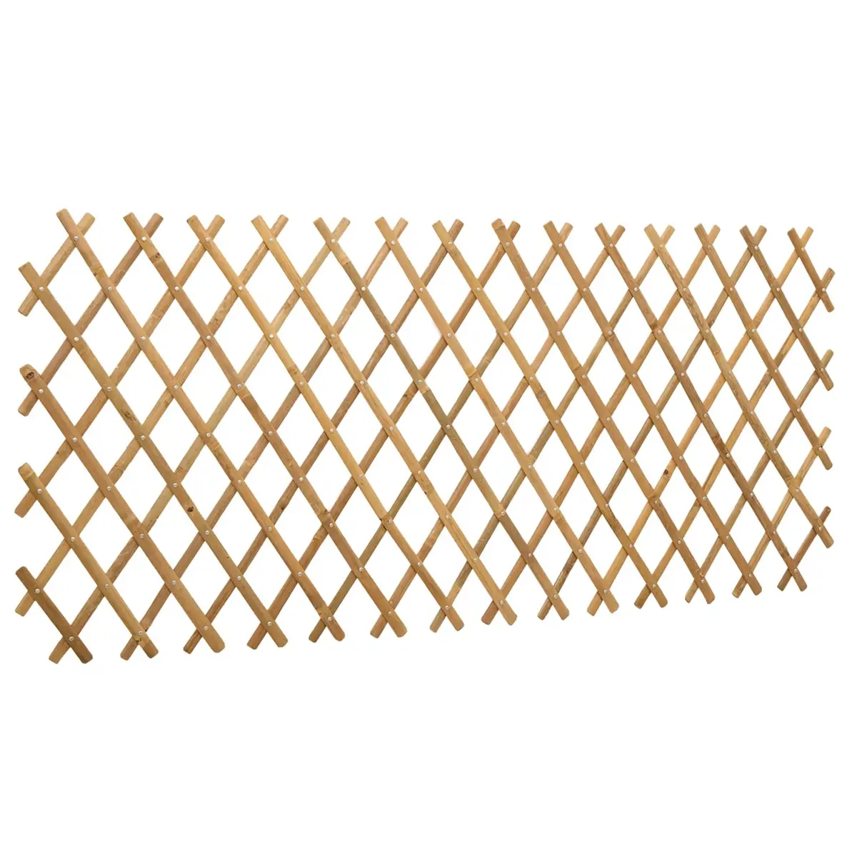 Bamboo Trellis Fence Panel Garden Plant Support Beige 100 x 105 cm 2 Piece