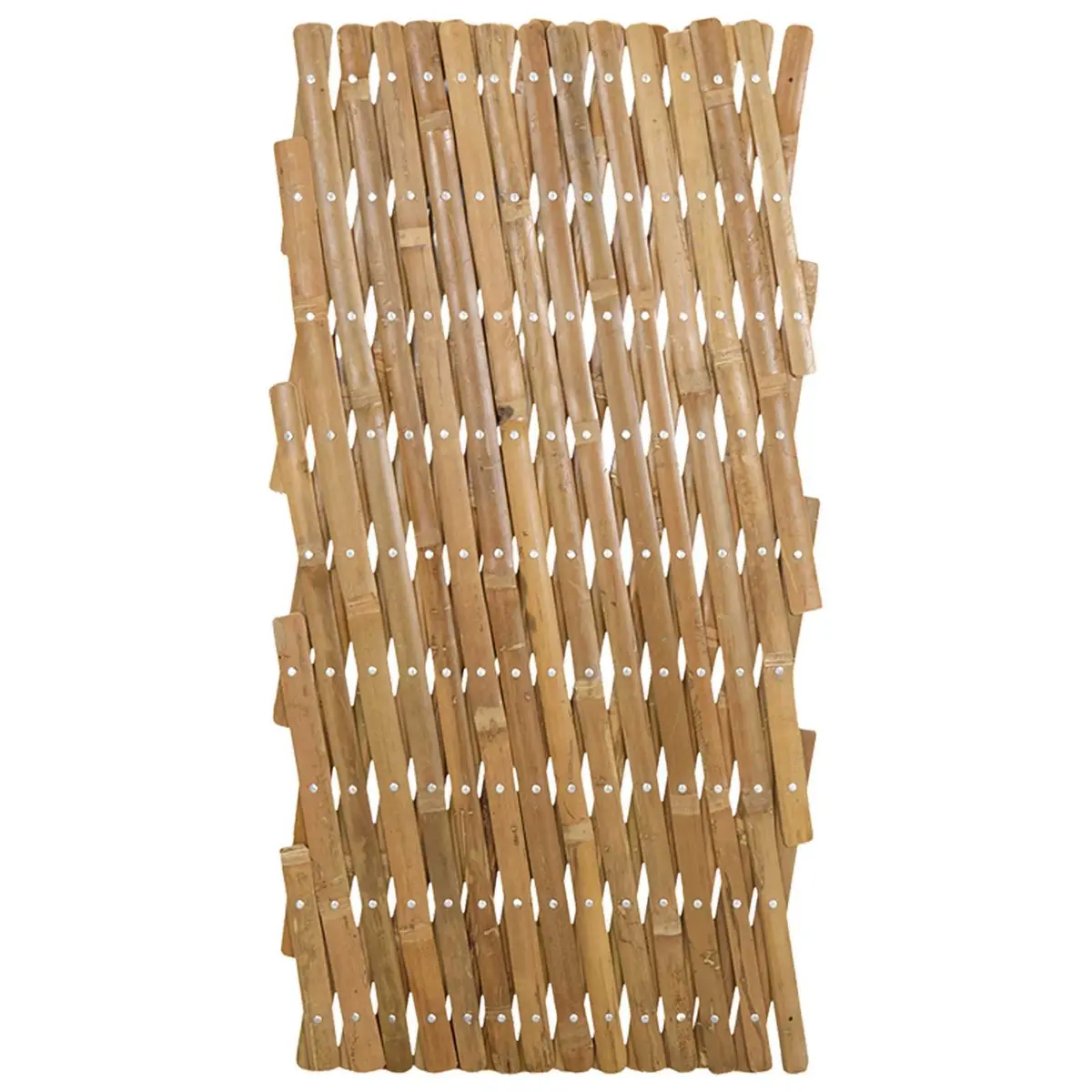 Bamboo Trellis Fence Panel Garden Plant Support Beige 100 x 105 cm 2 Piece