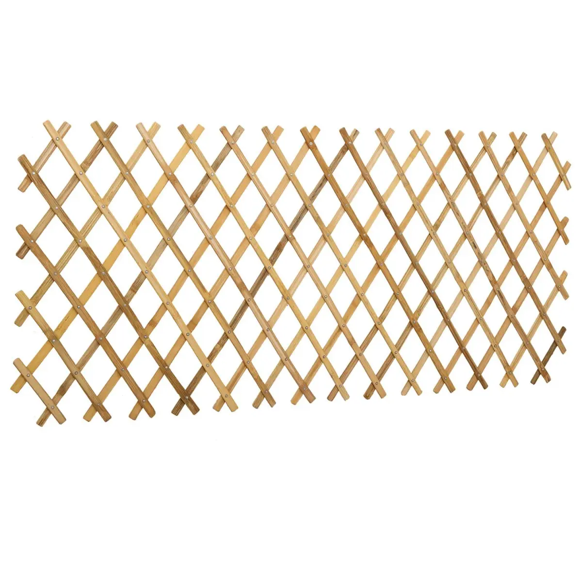 Bamboo Trellis Fence Panel Garden Plant Support Beige 100 x 105 cm 2 Piece