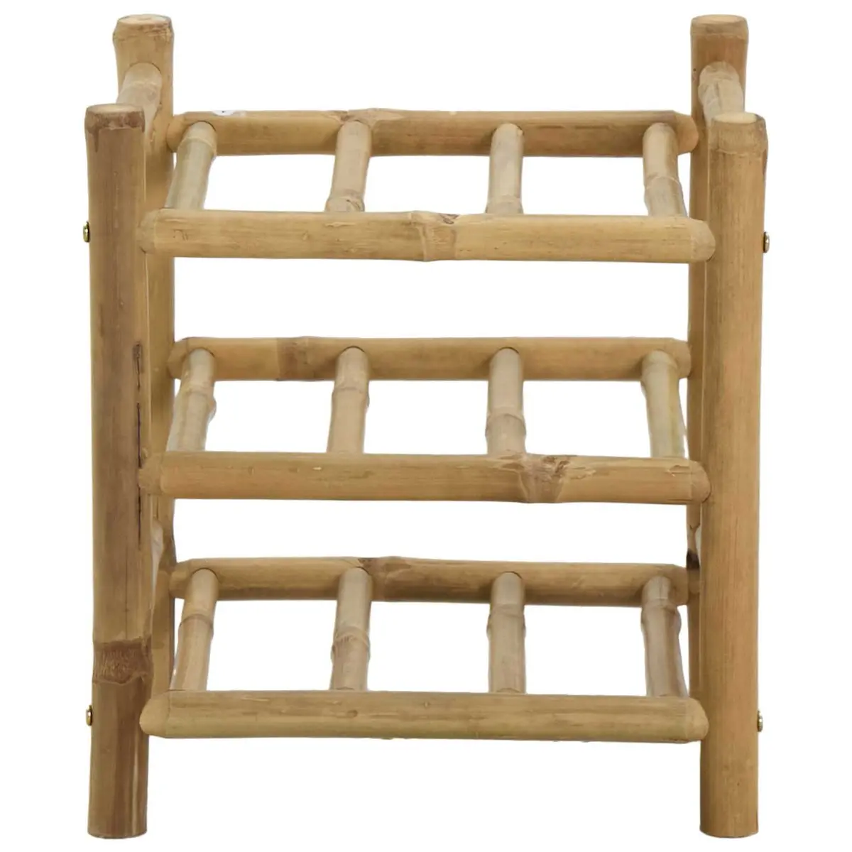 Wine Rack Indoor Kitchen Dining Bar Natural Bamboo Modern Storage Display 32.5 x 29.5 x 36 cm