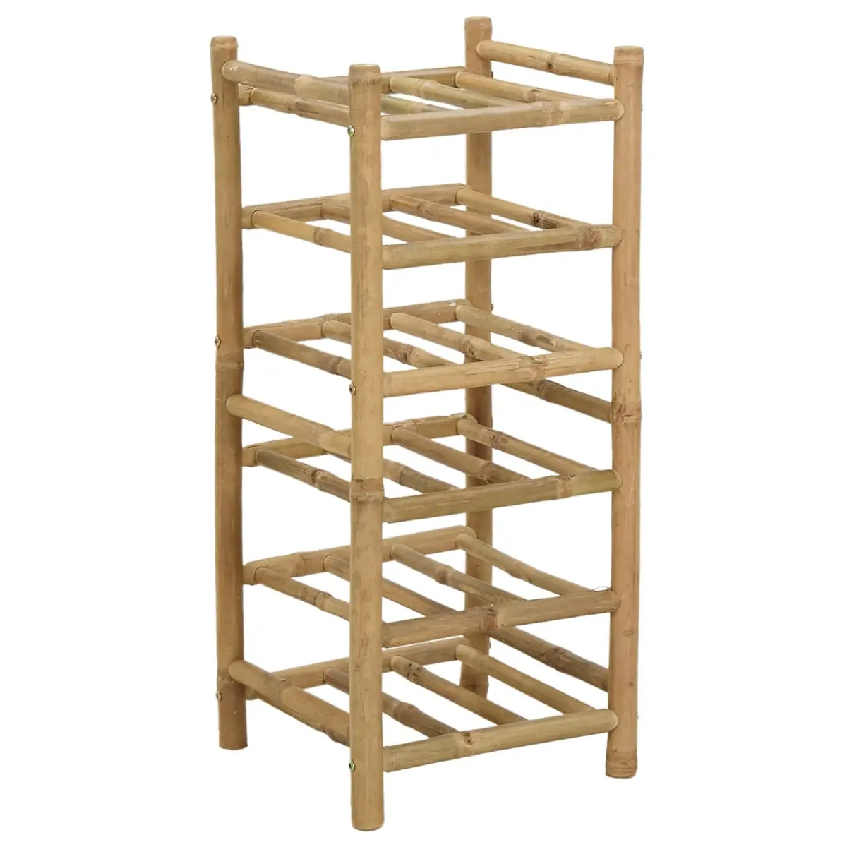 Bamboo Wine Rack Natural Storage Display Stand Modern Kitchen Dining Room Decor