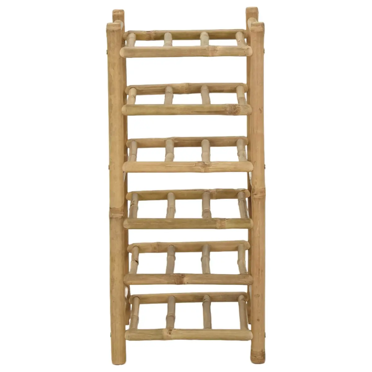 Bamboo Wine Rack Natural Storage Display Stand Modern Kitchen Dining Room Decor