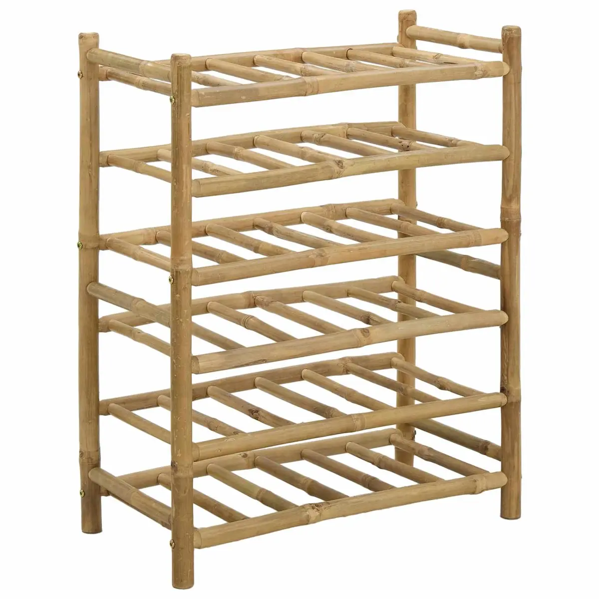 Wine Rack Bamboo Natural 57 x 29.5 x 72 cm Modern Storage Display Stand
