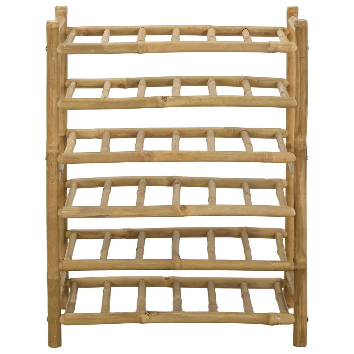 Wine Rack Bamboo Natural 57 x 29.5 x 72 cm Modern Storage Display Stand